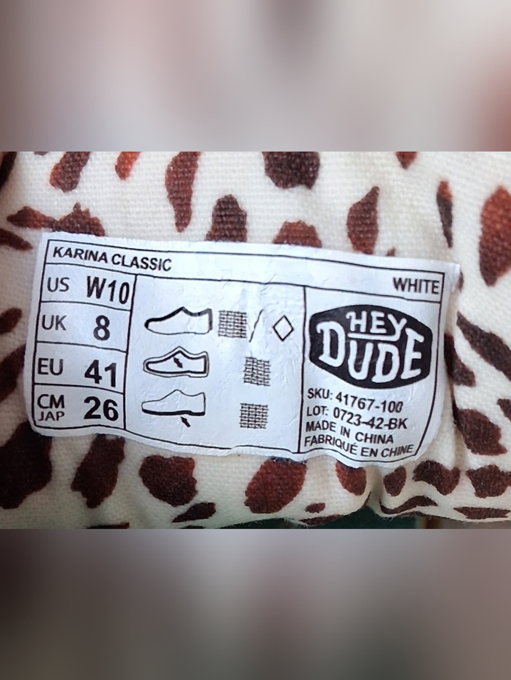 Women’s Hey Dude Karina White Sneakers Sz 10 - Picture 6 of 7